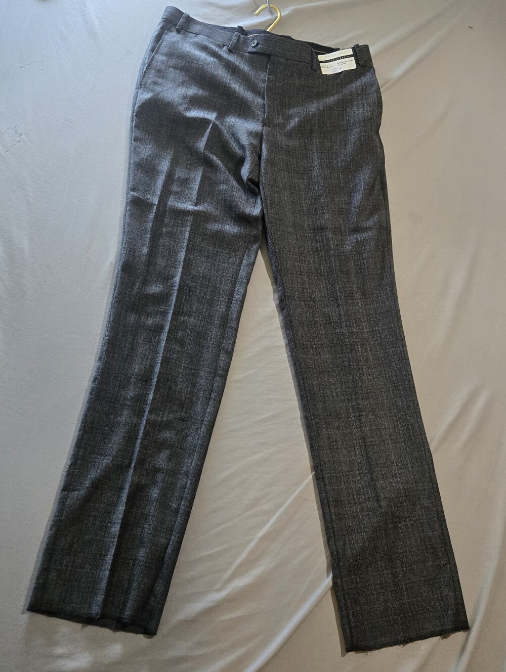 Paul Betenly Eightyone Bristol 100% Wool Dress Pants Trousers Charcoal Grey 38R